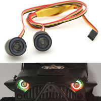 1/10 RC Afstandsbediening Auto Wrangler Klimmen Truck Modificatie Upgrade Onderdelen Led Koplamp 20mm Angel Eyes