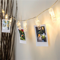 1/2/3M 10 / 20LED Fotoclip String Light Fotoclips Waterdicht voor Kerst Bruiloft Slaapzaal Slaapkamer Decor