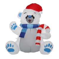 1.2M LED Christmas Waterproof Polyester Ingebouwde Blower UV bestendig Opblaasbaar Bear Toy voor kerstversiering Feestca