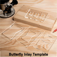 1/3Stuks Butterfly Inlegsjabloon Houtbewerking Butterfly Inlegsjabloon Voor Router En Decoratieve Templates