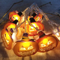 1.5 / 3 / 4.5M Halloween Opknoping Pompoen Lichtslingers Feesthuisdecoratie