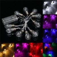 1.5M Kleurrijke 10 LED Batterij String Lights Lampen Lampen Tuin Wedding Party Fairy Christmas Decor
