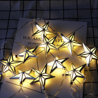 1.65 M Batterij Aangedreven 10 STKS Star Vorm Eid Ramadan LED String Licht Indoor Home Party Decor