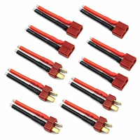 1 Paar Deans T Plug Vrouwelijke Connector 10cm Draad 14AWG Kabel voor RC Lipo Batterij Quadcopter