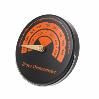 1 ST Legering Magnetische Kachel Rookkanaal Thermometer Dropshipping Magnetische Houtkachel Thermometer Open haard Fan K