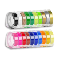 1 Stks 6mm 9mm 12mm Dymo 3D Plastic Embossing Tape voor Embossing Label Maker PVC LABEL DYMO 1610 12965 1880 1540 Motex