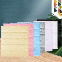 10/20PCS Multi color Behang Zelfklevende Muur Kleverige Schuimbaksteen 3D Textuur Behang