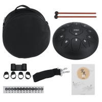 10 Inch stalen tong drum 11 noten handpan drum tankdrum instrument + tas en hamers