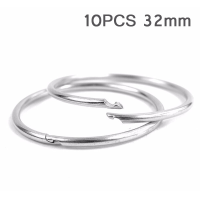 10 Stuks 32mm Diameter Outdoor EDC Key Ring Buckle Metalen Ronde Ketting Snelkoppeling Klemring.