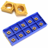 10 Stuks CCMT060204 HM YBC251 Carbide Inzetstuk Titanium Gecoat Carbide Snijder