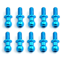 10 Stuks metalen trekstangen schokkop M3 voor TAMIYA TT01 TT02 D5 1/10 RC auto's op de weg voertuigen modellen speelgoed