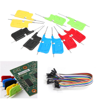 10 Stuks SDK08 Test Clips met Dupont Cable 40V SMD Gripper IC Test Hook Clips Elektrische Testen Ultra Kleine Clip Testk