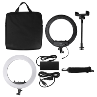 100 240V 18 inch Ringlicht Mobiele Telefoon Live Schoonheidsnachtlamp + Slang Telefoonklem + PTZ Traploze Dimming