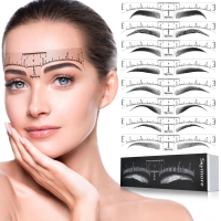 100 STKS Wenkbrauw Stencil Eenmalige Wenkbrauw Grooming Stencil Maatregel Heerser Brow Shaper Make Up Shaping Tool
