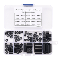 100 Stuks M3 Nylon Ronde ABS Metrische Afstandshouders Isolatie Plastic Afstandsstuk Niet Threaded voor Schroeven Assort