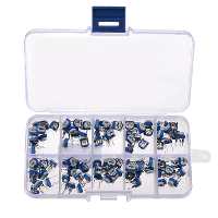 100 Stuks RM065 Horizontale Trimpot Potentiometer Assortiment Kit met Opbergdoos