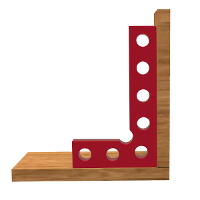 100Mm 90 graden timmermansquare L square Rechte hoek liniaal Aluminium pocket liniaal Houtbewerkingsmeetsinstrument