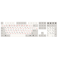 108 Toetsen grijs en wit PBT Keycap Set OEM profiel sublimatie Japanse aangepaste keycaps voor mechanische toetsenborden