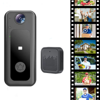1080P HD Draadloze deurbel Intelligent IR Night Vision 125° Wide Angle Remote APP Viewing Intercom Energy saving Outdoor