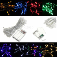 10M 80LED batterij aangedreven LED Funky ON / Twinkling Lamp Fairy String Lights