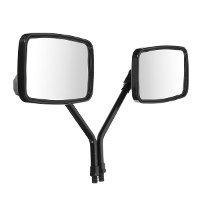 10Mm Draad Zwarte Rechthoek Achteruitkijkspiegels Voor Motorfiets Scooter ATV