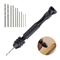 11 Stks precisie pin bankschroef micro mini hand spiraalboren set voor metaal hout sieraden delicaat doe het zelf