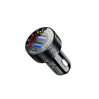 12 24V Dual QC USB Autolader QC3.0 Snelladen met Kleurrijke Digitale Voltmeter Schakelaar voor Bus Trailer RV Boten Moto