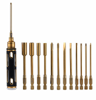 12 Delig 1.5/2/2.5/3/4/5.5Mm Hexagonale Phillips Sleufkopschroevendraaier Moersleutel Gereedschapset voor RC model