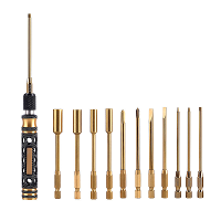 12 Stks 1.5/2/2.5/3/4/5.5Mm Zeskantsleutels Hex Phillips Moer Gleuf Schroevendraaiers Gereedschapsset voor RC Model