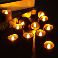 12 STKS Kerst Halloween Vlamloze Kaarsen LED Theelichtjes Batterijen Deco