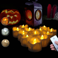 12 STKS LED Flikkerende Kaars Theelicht Met Afstandsbediening voor Huis Tuin Balkon Decor