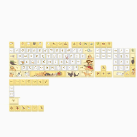 121 Toetsen Katten  en Hondendagboek PBT Keycap Set Kersenprofiel Sublimatie Aangepaste Keycaps voor Mechanische Toetsen