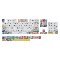 123 Keys Spray Thema PBT Keycap Set XDA Profiel Sublimatie Amerikaanse Olieverfsleutels voor Mechanische Toetsenborden