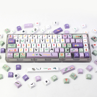 124 Keys Een Midzomernachtsdroom Thema PBT Keycap Set XDA Profiel Sublimatie Paarse Keycaps voor Mechanische Toetsenbord