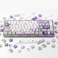 124 Toetsen Een Midsummer Nights Dream Thema PBT Keycap Set XDA Profiel Sublimatie Paarse Keycaps voor Mechanische