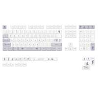 124 Toetsen Space Rabbit PBT Keycap Set Dwarf Profile Sublimation Keycaps voor mechanische toetsenborden
