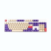 128 Toetsen Plum PBT Keycap Set Cherry Profile Sublimation Custom Keycaps voor mechanische toetsenborden