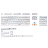 129 Toetsen Potlood Krijt PBT Keycap Set Sublimatie Charry Profiel Aangepaste Keycaps voor Mechanische Toetsenborden
