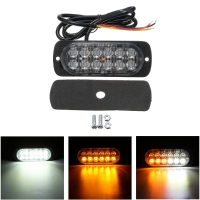 12V 24V 36W 12 LED Waarschuwingslamp met knipperende grillbreuk voor het herstel van voertuigen