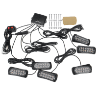 12V/24V 4/6 12 LED Knipperlicht Strobe Lamp Vrachtwagen Herstel Amber Beacon & Control Waterdicht