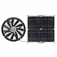 12V 25CM Grote luchtvolume uitlaatventilator op zonne energie voor koeling van keuken en huishouden