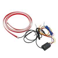 12V Universele Auto Motorkap Decoratieve Licht Gele Wit Dynamische LED Dagrijlicht Strip Auto Koplamp Strips Scan