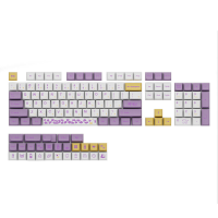 131 Toetsen Taro Milk PBT Keycap Set XDA Profile Sublimation Japanese Custom Keycaps voor mechanische toetsenborden