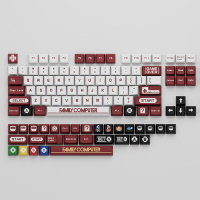 134 Toetsen Rood en Wit Game Machine PBT Keycap Set XDA Profiel Sublimatie Keycaps voor 61/87/96/98/104/108 Mechanische