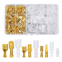 135/270/315PCS Box Geïsoleerde Mannelijke Vrouwelijke Draad Connector 2.8/4.8/6.3MM Gouden Elektrische Krimpklemmen Term