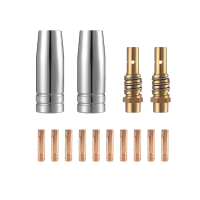 14Pcs 15AK Lastoorts Verbruiksartikelen 0.6Mm 0.8Mm 0.9Mm 1.0Mm 1.2Mm MIG Lastoorts Gas mondstuk Tip Houder van 15AK MIG