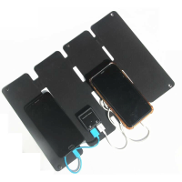 14W 5V ETFE Zonnepaneel Buitenshuis Draagbaar Opvouwbare Zak Paneel Dubbele USB uitgang Zonne Mobiele Telefoon Opladers