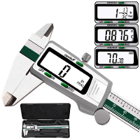 150Mm Roestvrijstalen LCD scherm Digitale Schuifmaat 6 Inch Fraction / MM / Inch Hoge Precisie Roestvrijstalen LCD Binne