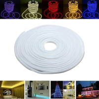 15M 2835 LED Flexibele Neon Strip Strip Light Xmas Outdoor Waterproof 220V