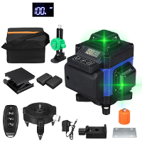 16 Lijns Groene Laser Waterpas App besturing 4D 360° H&V Kruislijn Zelfnivellering Afstandsbediening